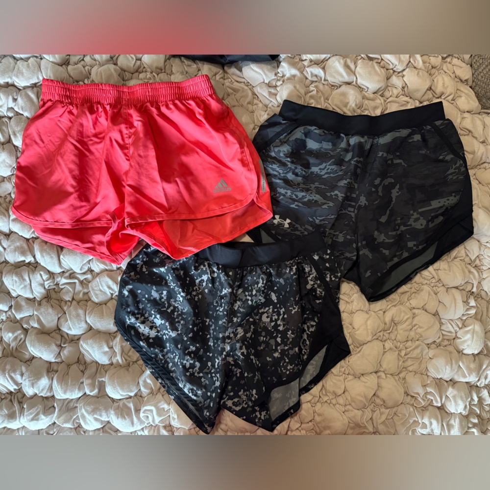 Three athletic shorts bundle!! Adidas and Under Armour